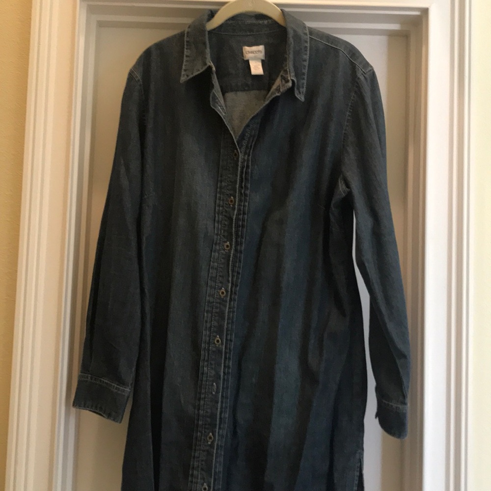 Denim tunic top